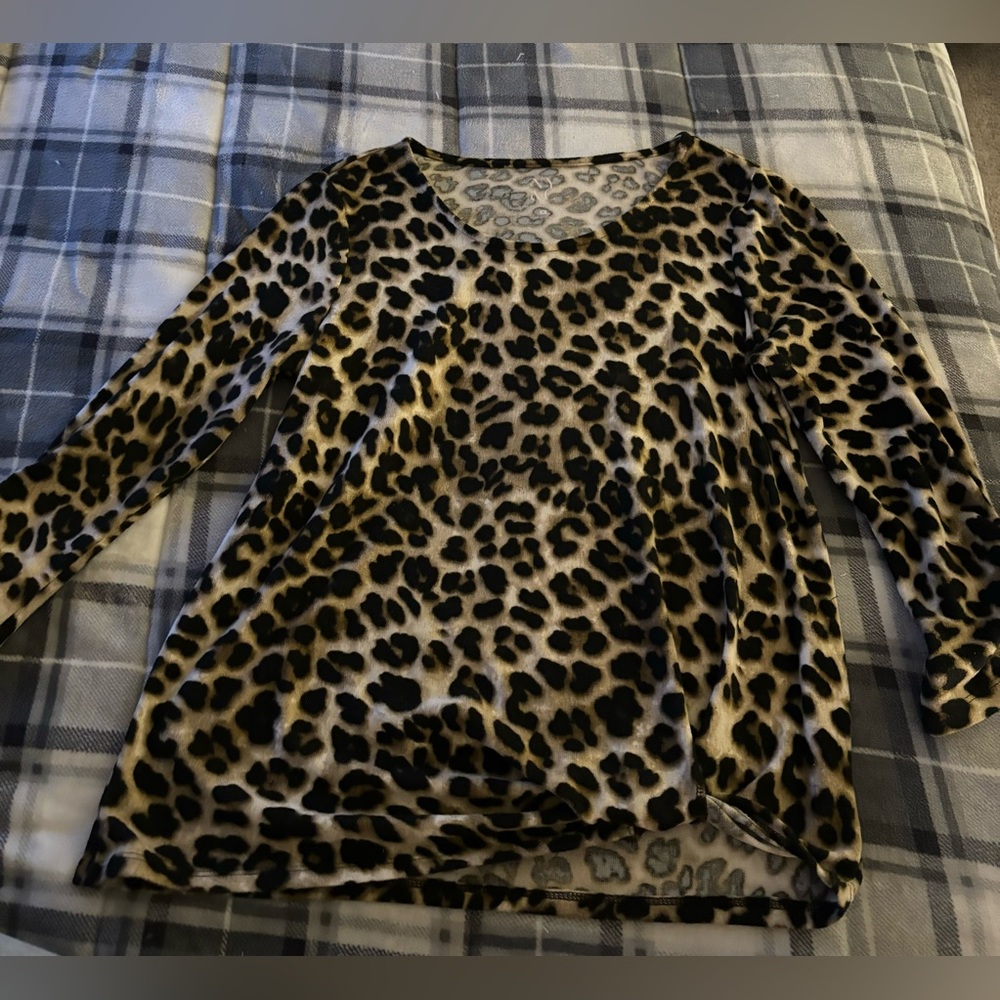 Cheetah print blouse